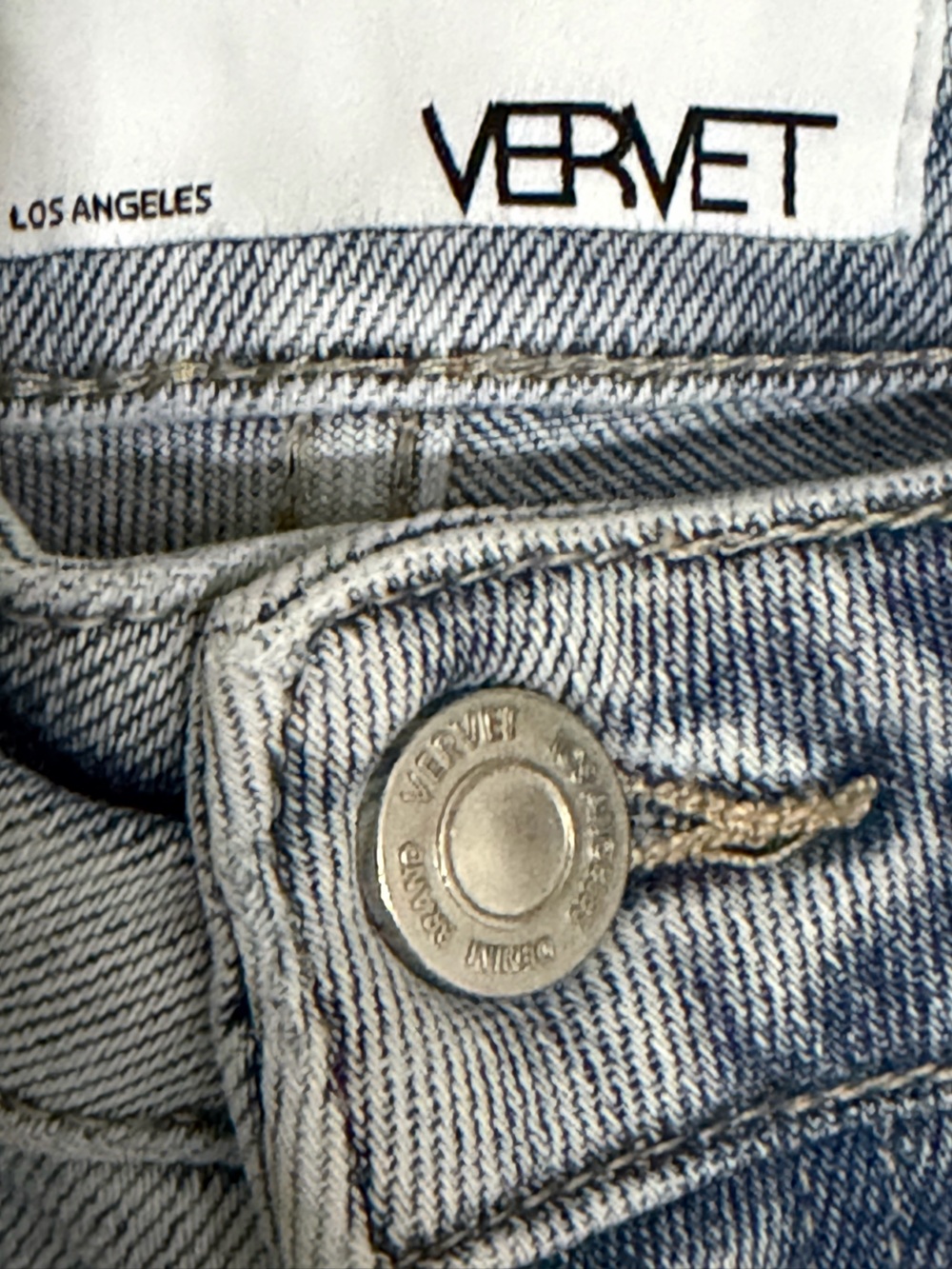 Vervet Barrel Leg Jeans 27 Light Wash High Rise Cropped Curved Denim EUC - Picture 4 of 7